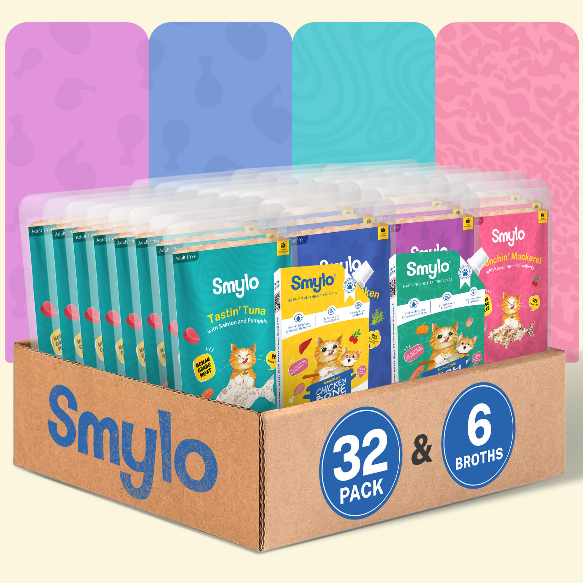 Smylo BYOB - Pack of 32 Food with 6 Broths